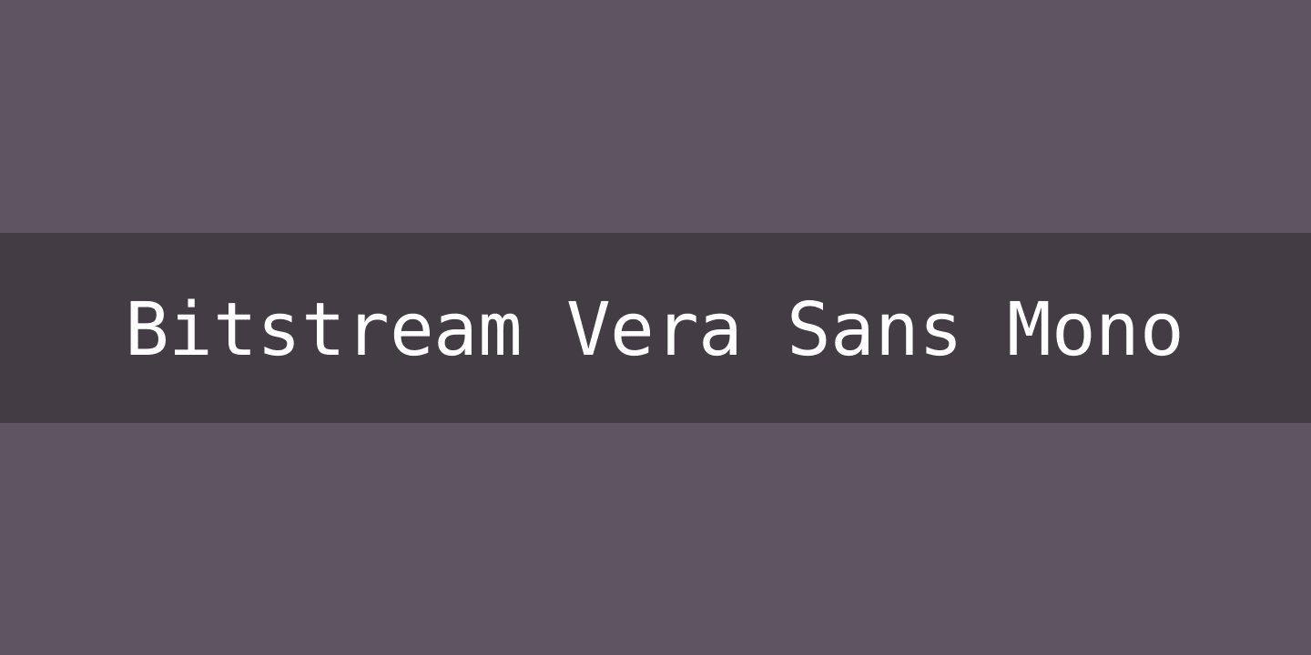 Bitstream Vera Sans Mono Roman Font preview